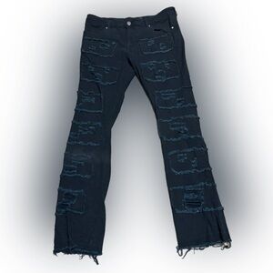 Black Stacked Fit Jeans